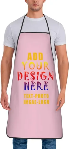 Vista 13 de Delantales personalizados para añadir nombre, logotipo, texto, foto, diseño de imagen, delantal de chef para grandes regalos