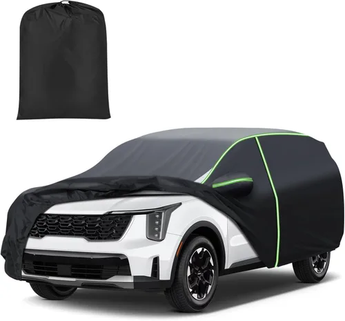 Vista 36 de Mixsuper Liner Funda para coche para BMW X3 2003-2026, 7 capas, funda impermeable para coche, accesorios para X3 con puerta con cremallera, tiras