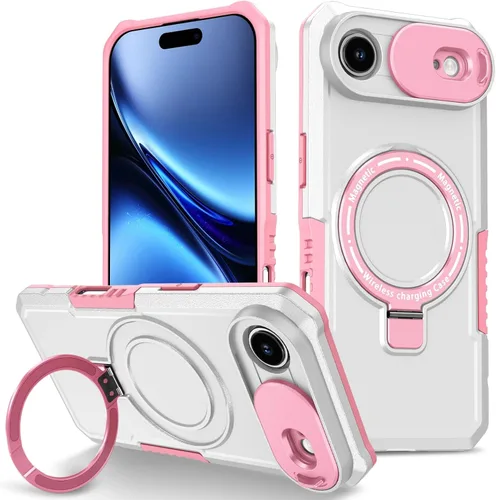 Vista 154 de Funda magnética para iPhone 11, soporte de anillo con ventana corrediza, funda protectora mate a prueba de golpes para iPhone 11 6.1, fundas