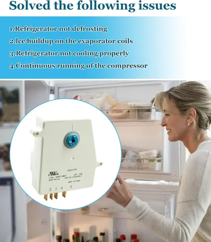Vista 5 de 5304526183 temporizador de descongelación para refrigerador de 6 horas y 40 minutos, compatible con Frigidaire White Westinghouse Freezer LFTR1835VF