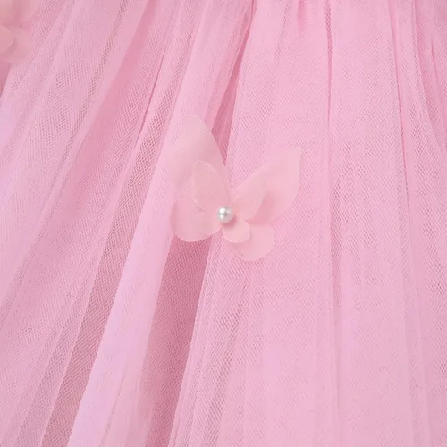 Vista 5 de Vestido tutú de tul para niñas pequeñas, vestido de princesa con lentejuelas y lentejuelas para fiesta de cumpleaños, verano, playa, vestido