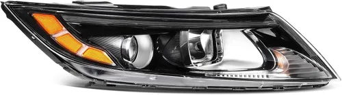 Vista 8 de Faro Transparente Lente Carcasa Negra para Kia Optima SXL 2013