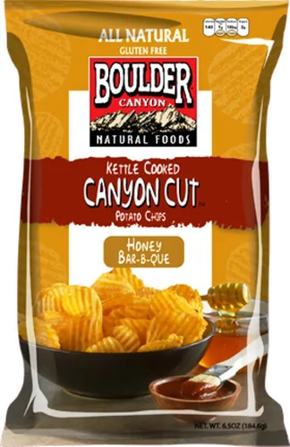 Vista 22 de Boulder Canyon Papas fritas - Hickory BBQ (1.5 oz/Caja de 55)