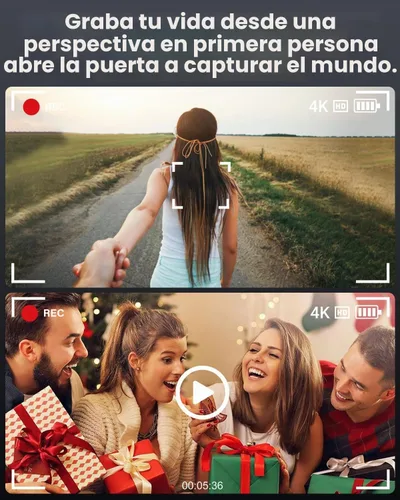 Vista 4 de Mingtawn Lentes inteligentes AI 4K HD, llamada BT, gafas de cámara antivibración de 800 W con grabación de video doble micrófono, interpretación
