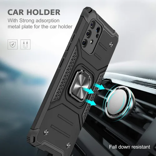 Vista 3 de Asuwish Funda de teléfono para Samsung Galaxy S10 Lite con protector de pantalla de vidrio templado y soporte de anillo delgado, híbrido, soporte