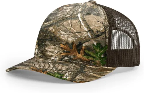 Vista 53 de Richardson 112 - Gorra de camionero de 5 paneles de alta calidad, ajustable, gorra Richardson en blanco estructurada Bark Duck Camo / Marrón