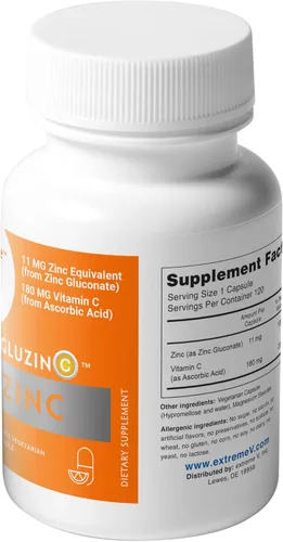 Vista 4 de GluzinC - Aumento de la inmunidad diaria de dosis más baja para sensibilidad de zinc 11MG grado farmacéutico Zinc Plus 180MG Vitamina C