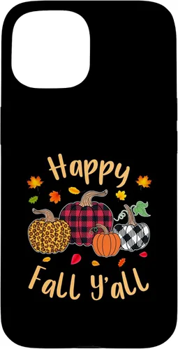 Vista 6 de Happy Fall Y'all Leopard Pumpkin Autumn Season Women Girls Case for iPhone 17