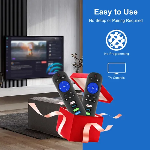 Vista 4 de Paquete de 2 controles remotos de repuesto compatibles con todos los controles remotos TCL Roku TV, RC280 RC282 para TCL 28 32 40 43 48 49 50 55 65