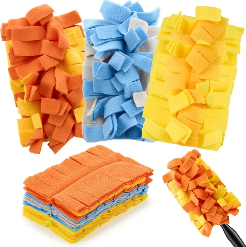 Vista 39 de Zubebe 3 piezas de repuesto de plumero de forro polar reutilizables, plumeros planos de plumas, almohadillas de limpieza lavables para múltiples