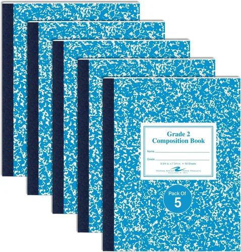 Vista 17 de Roaring Spring Libro de composición de productos de papel, grado 3 rayado, 50 hojas, 9-3/4 x 7-3/4 pulgadas, rojo (ROA77922)