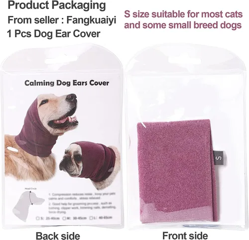 Vista 3 de Cubierta de orejas de perro para baño, secado y aseo, capucha para mascotas para aliviar la ansiedad y calmar, protector de oídos de perro