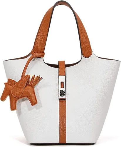 Vista 42 de Bolso de mano para mujer, de piel vegana, bolso de mano con asa superior, bolso de hombro con bolso pequeño desmontable