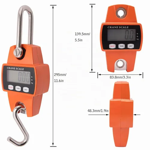 Vista 6 de Báscula de peso colgante de 660 libras, báscula digital para colgar de 660 libras con funda de aluminio fundido, mini báscula de mano de 661.4 lbs