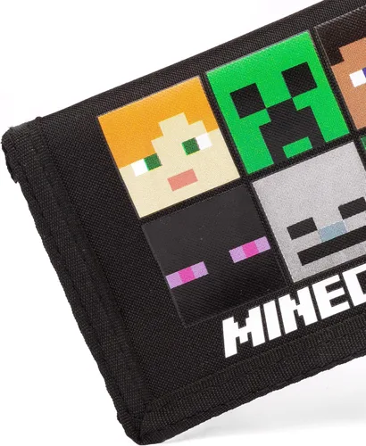Vista 7 de Minecraft Billeteras Game Black or Green Creeper - Monedero de dinero tamaño único Negro