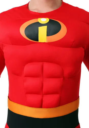Vista 3 de Disfraz Deluxe de Músculos Mr. Incredible Talla Grande Multicolor