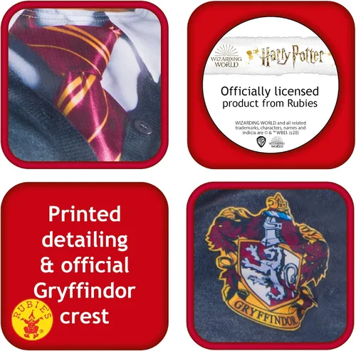 Vista 3 de Harry Potter - Camiseta de manga corta diseño de Gryffindor talla pequeña