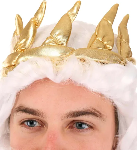 Vista 6 de Adult Golden Poseidon Costume Mens, Greek Mythology Olympian God King of the Sea Halloween Costume