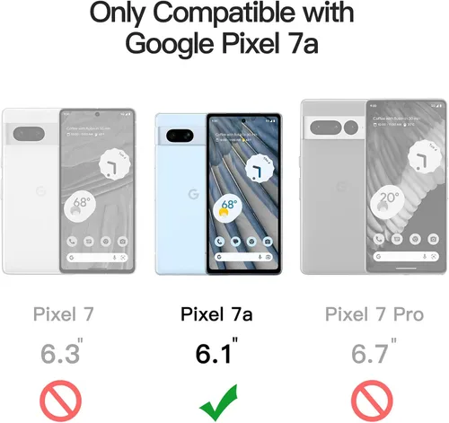 Vista 2 de JETech Funda para Google Pixel 7a de 6.1 pulgadas 2023, no se pone amarillenta, a prueba de golpes, funda protectora para teléfono, parte trasera