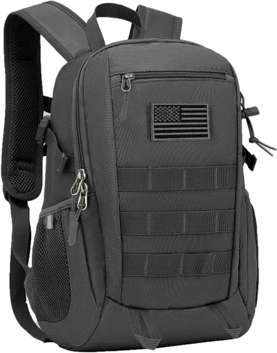 Vista 9 de ArcEnCiel 10L/20L Mini X-Small Mochila Táctica MOLLE Mochila de Día Equipo de Equipaje para Acampada con Parche