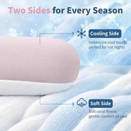 Vista 5 de GOTCOZY Almohada refrescante para el cuello,Almohada de cama de espuma Rosa