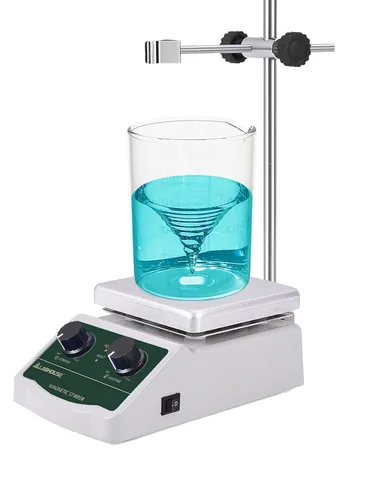 Vista 9 de Placa de Calentamiento con Agitador Magnético 300℃/ 572℉ 2L Mezclador Calentado 2000RPM para Laboratorio con Barra de Agitación Recicladora Set