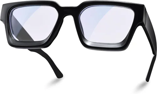 Vista 8 de Lentes de luz azul para mujer, anteojos de computadora con 99% de bloqueo de luz azul, lentes rectangulares de moda con marco TR90 Leopardo A1