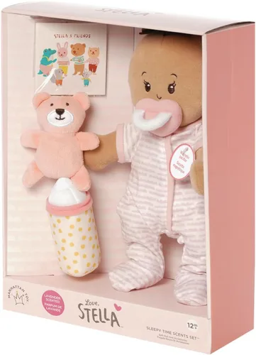 Vista 3 de Muñeca suave de hora de dormir de Manhattan Toy Wee Baby Stella, beige de 12 pulgadas.