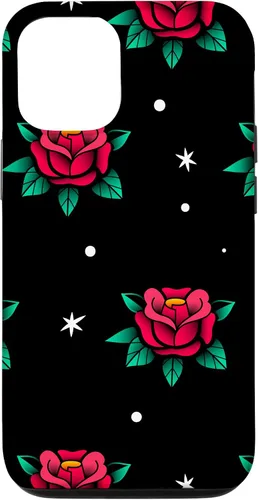 Vista 27 de Roses Fifties Black Red Rockabilly Pinup Rose Retro Fashion Case for iPhone 17