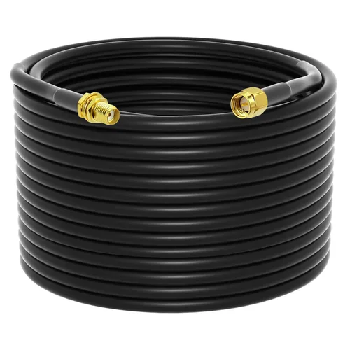 Vista 5 de onelinkmore Cable de extensión RG58 SMA de 3 pies, macho a hembra, 50 ohmios RF