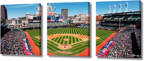 Vista 44 de TUMOVO Arte de pared en lienzo para estadio deportivo, arte de pared de campo Wrigley en Chicago, pinturas de Chicago, impresiones sobre lienzo