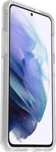 Vista 3 de OtterBox Para Samsung Galaxy S21 5G, elegante funda protectora transparente a prueba de caídas, serie Symmetry Clear, transparente, embalaje