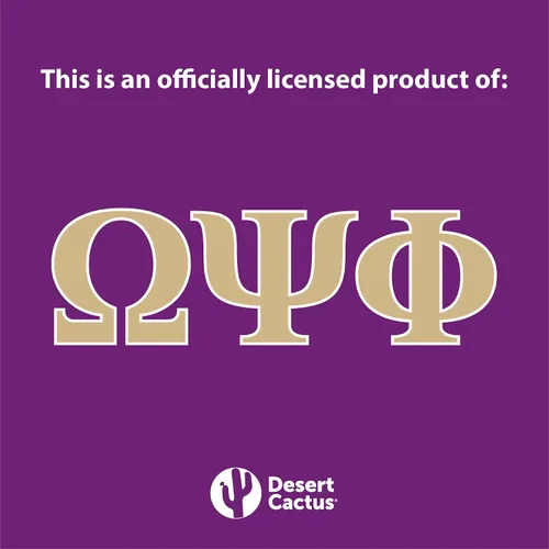 Vista 6 de Desert Cactus Omega Psi Phi Crest Oro Color Metal Fraternidad Reloj de pulsera griego OPP, Multi, Moderno
