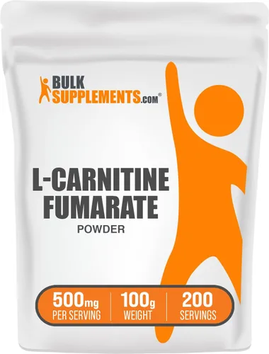 Vista 9 de BulkSupplements. com L-carnitina fumarato en polvo – suplemento de carnitina, nutrición deportiva, L-carnitina 500 mg – Sin gluten, 500 mg por