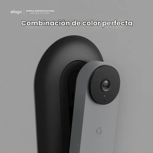 Vista 4 de elago Soporte para placa de pared para timbre de puerta Google Nest Hello Negro