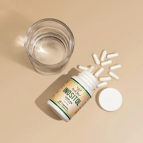 Vista 5 de Cápsulas de inositol (mio inositol) 1000 mg de apoyo para la salud de las mujeres (60 unidades) (sin rellenos, seguro para veganos, sin gluten)