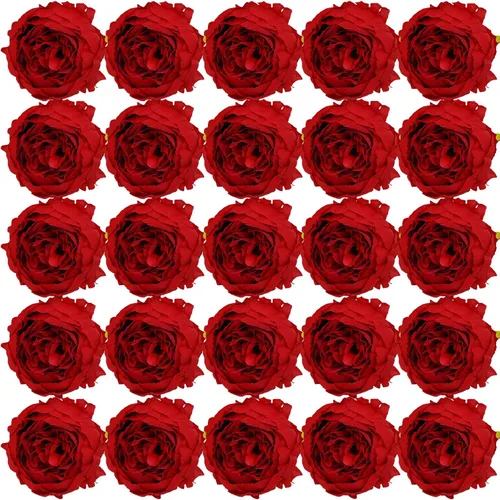 Vista 9 de FagusHome 30 piezas de peonía de seda artificiales solo cabezas sin tallos, cabezas de peonía falsas, cabezas de flores de peonía artificiales, sin