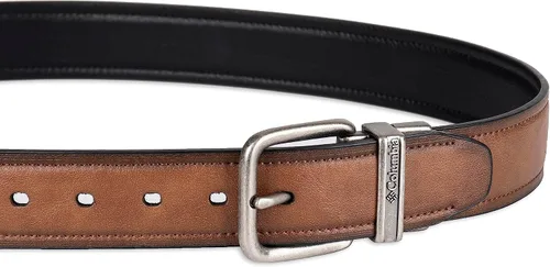 Vista 4 de Columbia Cinturón de mezclilla casual reversible dos en uno para hombre