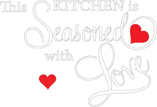 Vista 13 de Calcomanía de pared con cita This Kitchen is SEASONED WITH LOVE