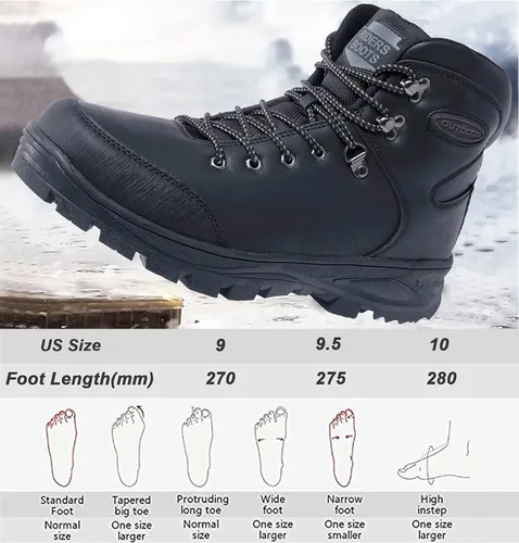 Vista 7 de TFO Botas de senderismo para hombre al aire libre, senderismo, montañismo, equitación, viajes, ocio, zapatos de media parte superior, Negro