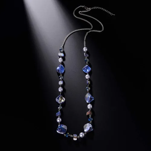 Vista 5 de Pearl & Club - Collar largo con cuentas para mujer