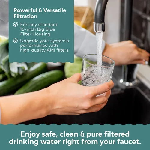 Vista 2 de Applied Membranes Inc. Reemplazo de cartucho de filtro de agua de 3 etapas para toda la casa, incluye cartuchos de filtro de sedimentos, carbono
