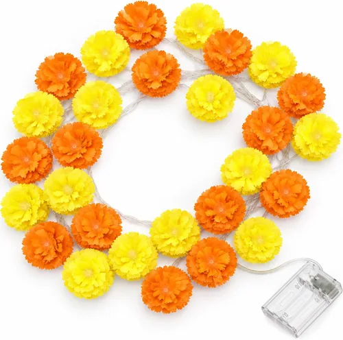 Vista 7 de Retisee Guirnalda de luces de caléndula de 5 pies, 10 LED, 1 paquete Flor y mariposa