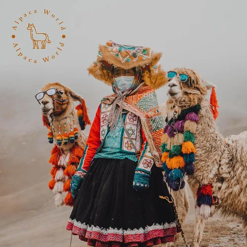 Vista 4 de Los ponchos de alpaca para adultos, hombres o mujeres son ponchos hechos a mano por artesanos nativos que hacen el poncho más suave., Azul Mar
