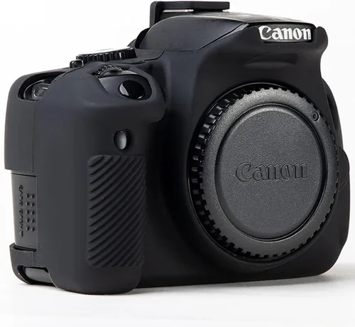 Vista 3 de Cubierta de cámara de silicona segura profesional Carcasa protectora de goma para Canon EOS 600D 650D 700D DSLR estuche de cámara (negro)