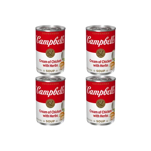 Vista 14 de Campbell's Sopa Condensada Crema de Champiñones con Ajo Asado, Lata de 10.5 Onzas