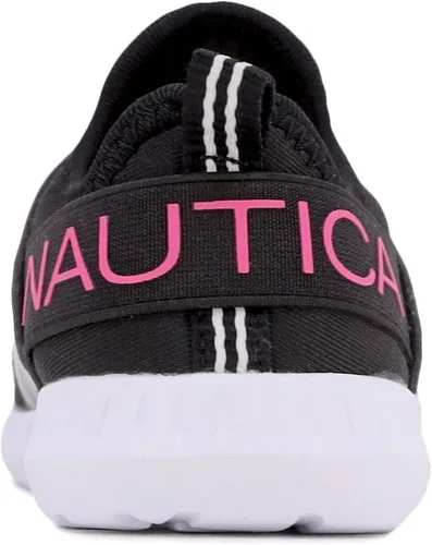 Vista 3 de Nautica - Tenis modernos y con detalles metálicos para niñas, zapato deportivo para correr con cordones I kappil I (niña grande, niña pequeña, niña)