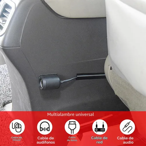 Vista 4 de Augeny 4 piezas de funda de cable oculta autoadhesiva para coche, protector de cable de tubo oculto, organizador de cable con división automática