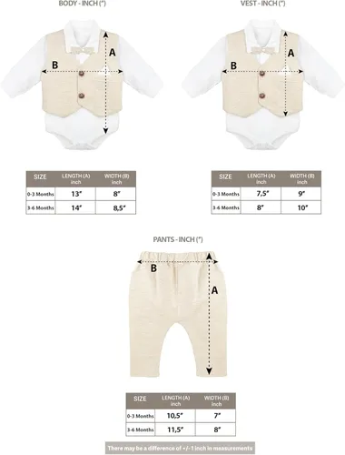 Vista 8 de Lilax Conjunto de traje de 4 piezas para bebé niño con esmoquin