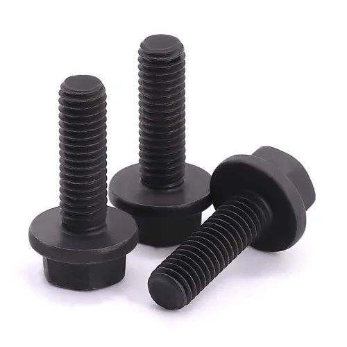Vista 7 de M12-1.75 x 25 mm (8 piezas) Tornillos de perno hexagonal con brida acabado de óxido negro, grado 10.9 de acero de aleación, perno de cabeza
